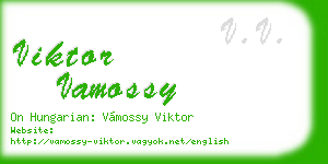 viktor vamossy business card