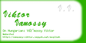 viktor vamossy business card